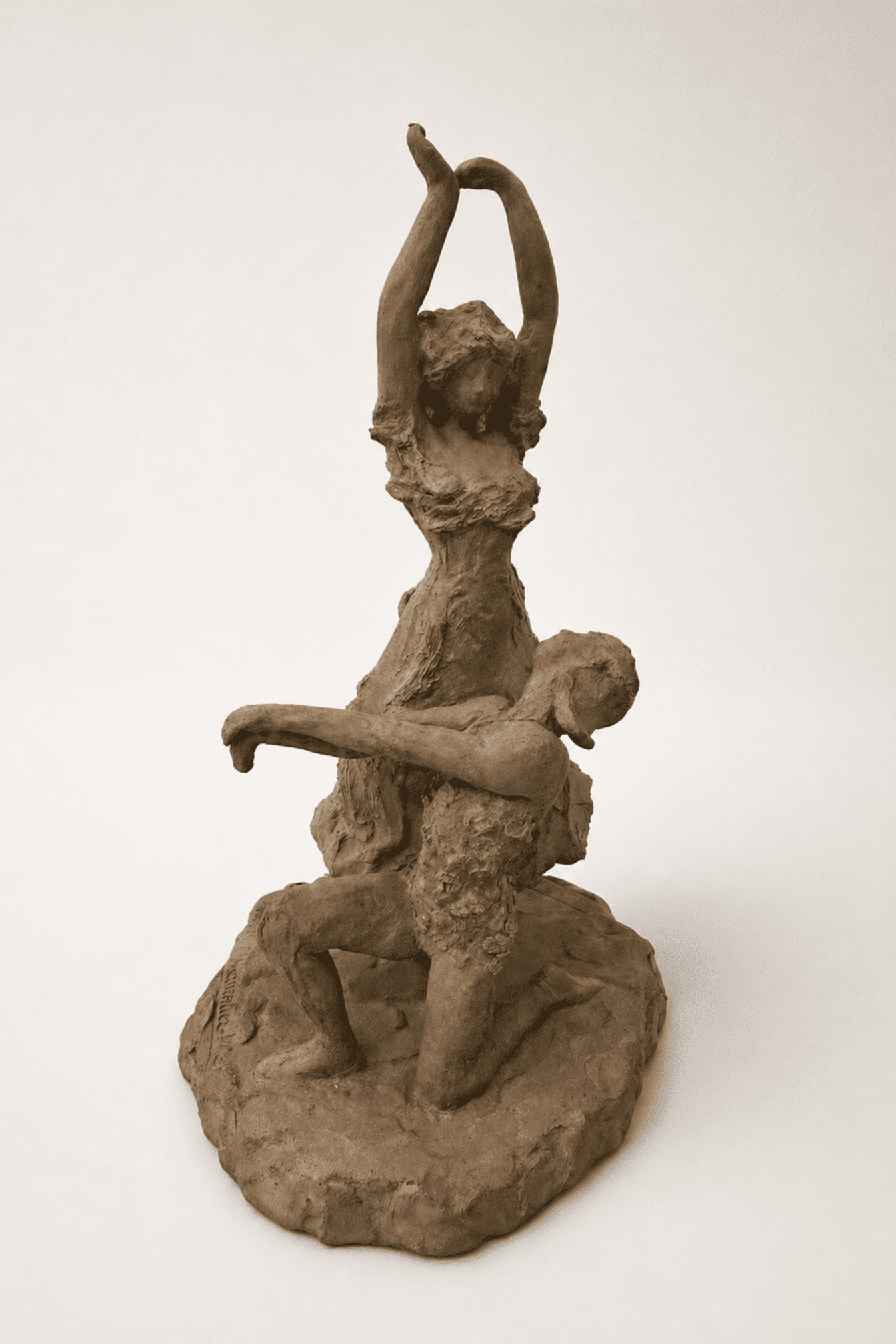 Petit groupe statuaire Charpentier-Mio et Manufacture nationale de Sèvres daté 1923