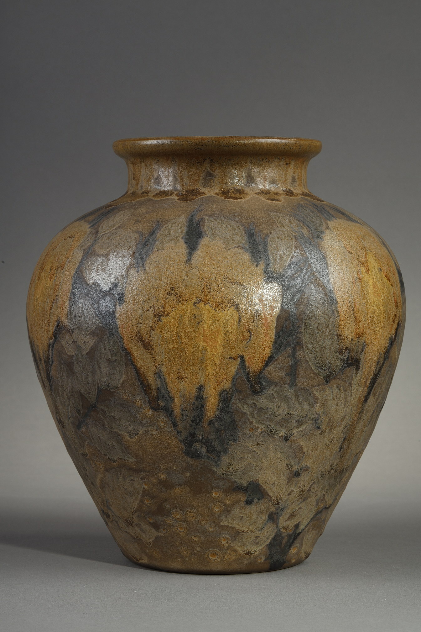 vase en grès art nouveau Charles Pihan et manufacture nationale de sèvres daté 1917