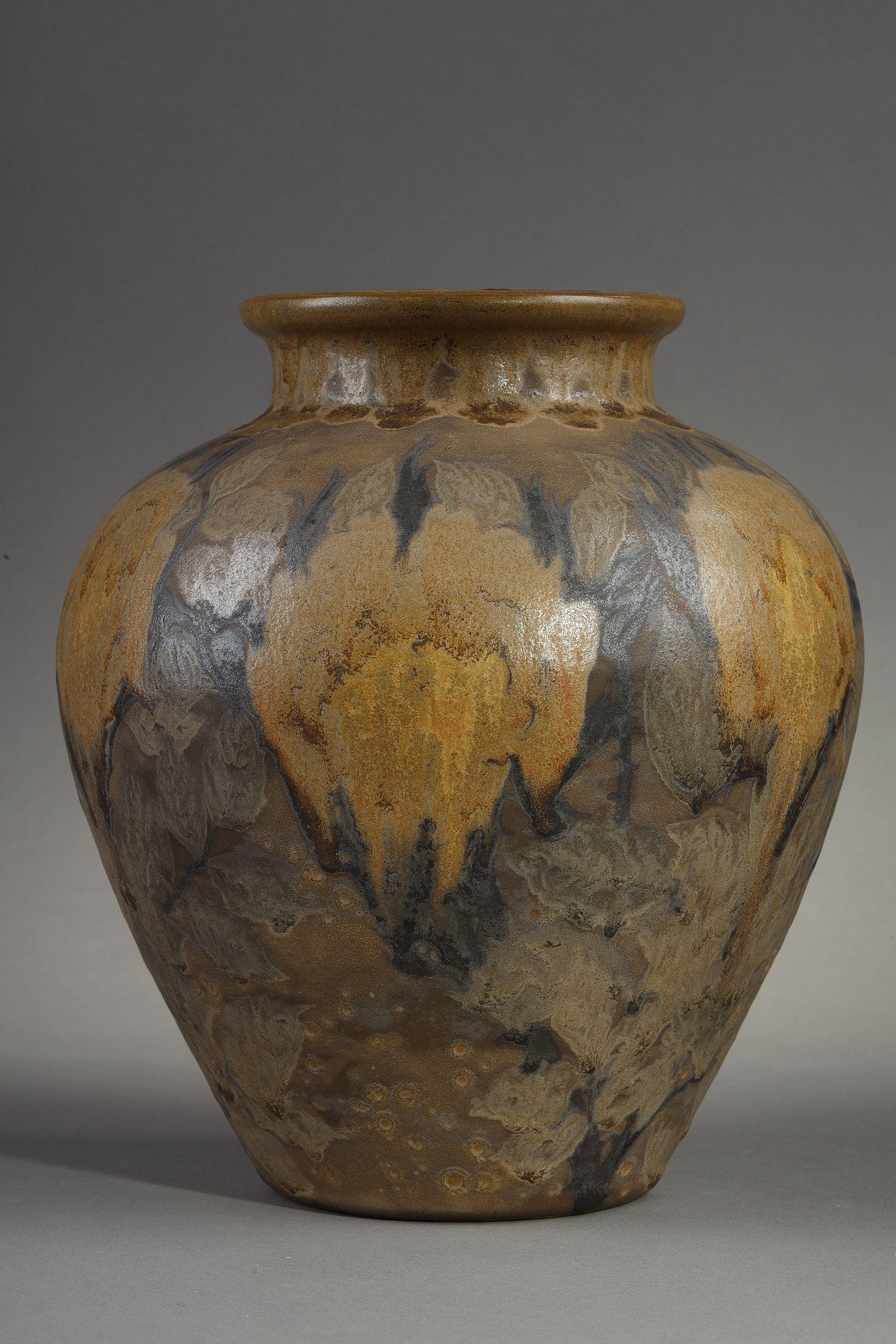 vase en grès art nouveau Charles Pihan et manufacture nationale de sèvres daté 1906